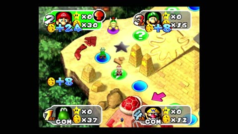 #marioparty2 HARD A.I. Mystery Land 35 Turn Game Part Two