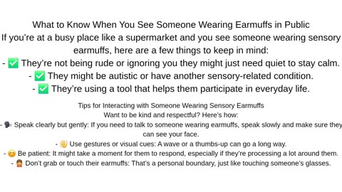 understanding sensory earmuffs and autism