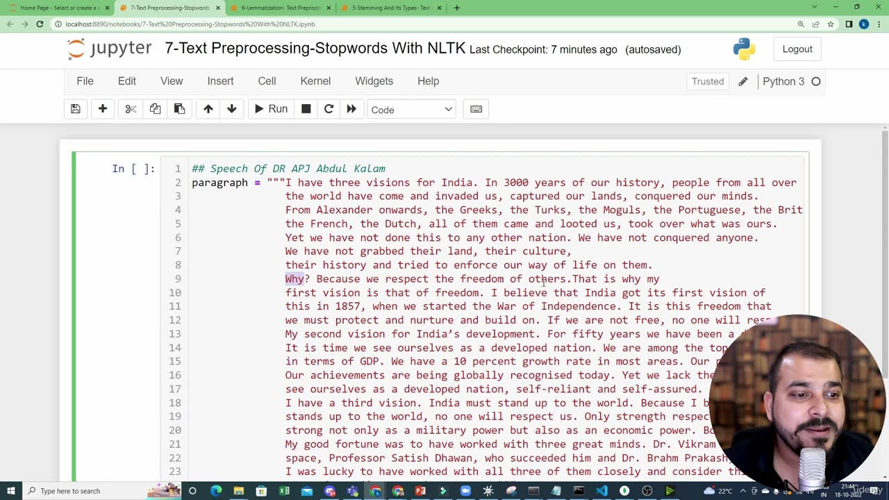 47.7 Text Preprocessing Stopwords Krish Naik ML