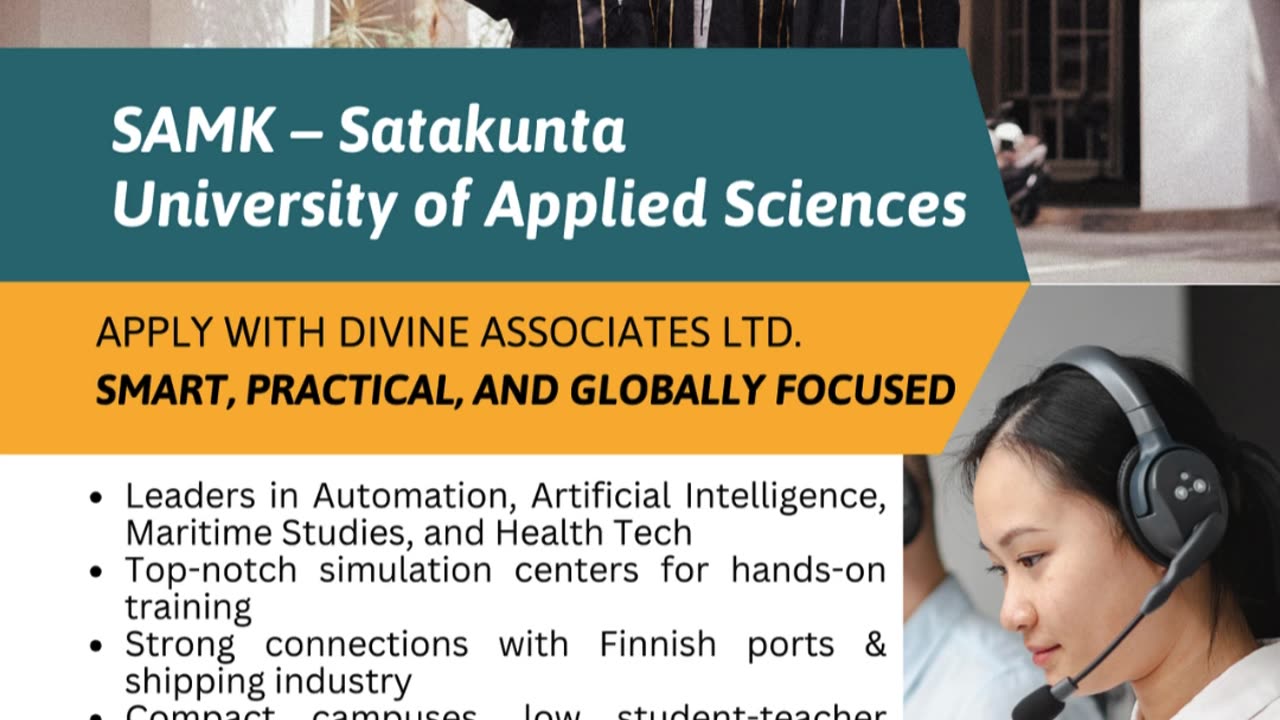Shape Your Future at SAMK with Divine Associates Ltd