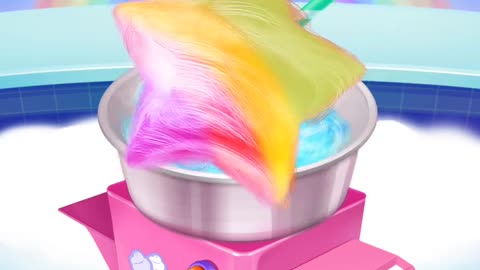 🦄🍭 Making Cotton Candy – Unicorn Cooking