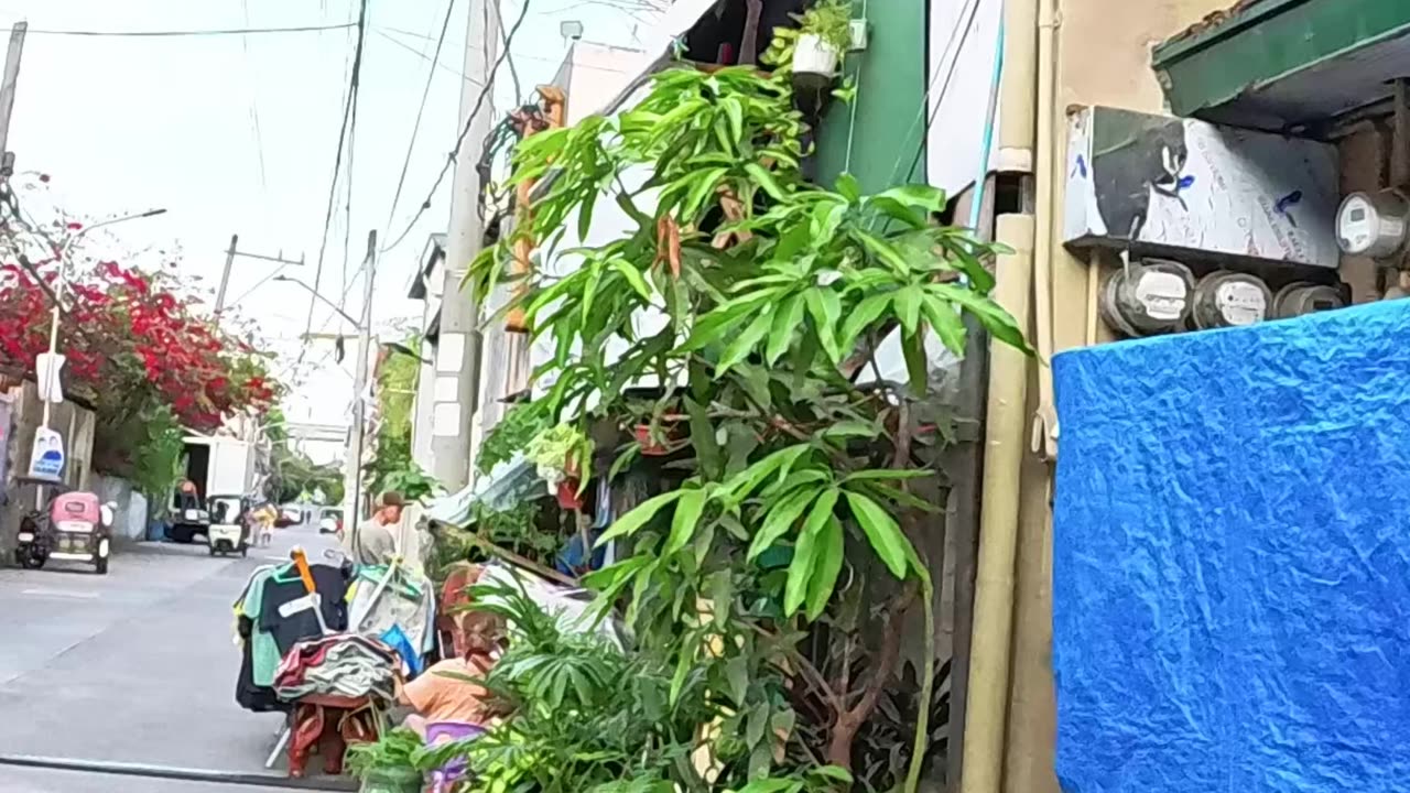 Unbothered Walk in Malabon City in the Philippines