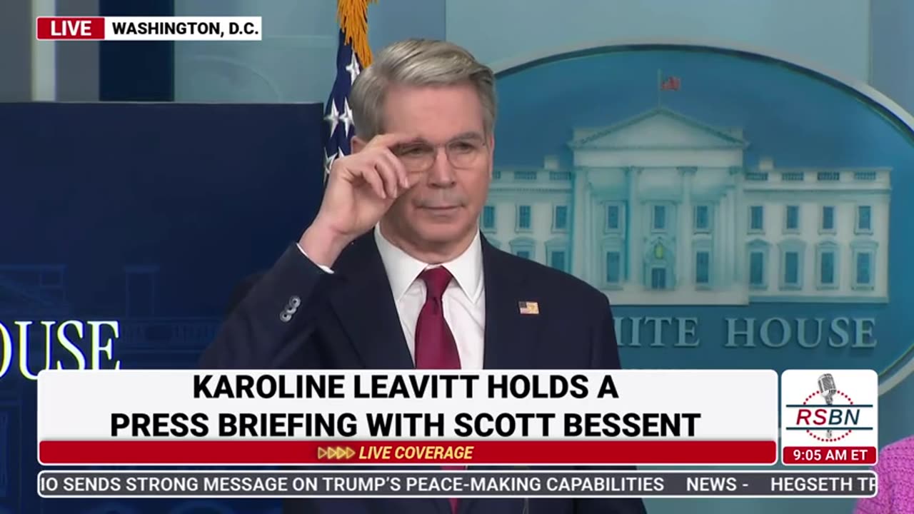 RSBN Karoline Leavitt Holds a Press Briefing with Treasury Secretary Scott Bessent - 4-29-25