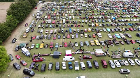 At the Clacton on sea Essex Classic car show event display 18 may 2025 DJI Mini 4 pro drone