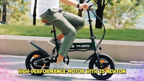 ESKUTE F200 Electric Bike 250W Motor 36V 7.8AH Battery 14 Inch Tire Urban Commuting EBike