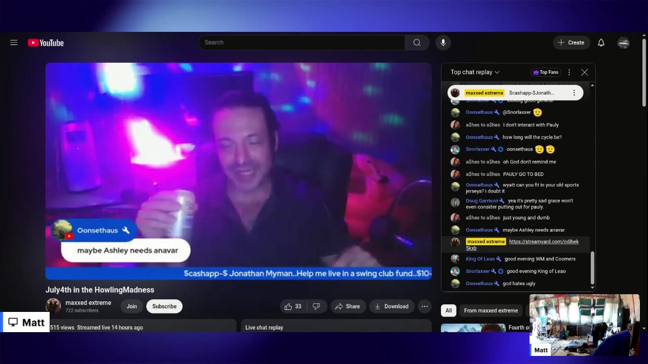 Watching Whoremaxxer Roast Simps and making Supper