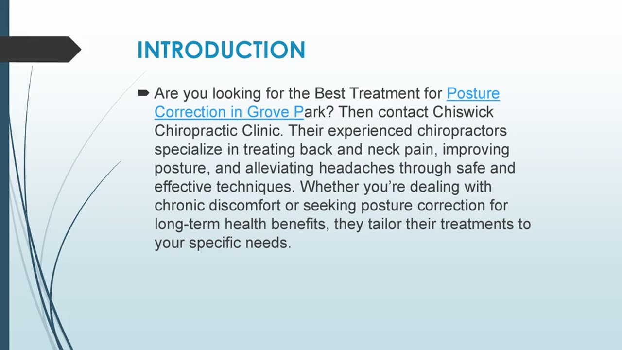 Best Posture Correction in Grove Park?