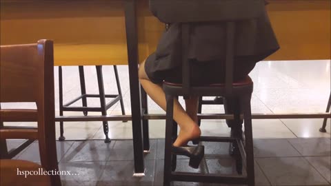 Sitting on a bar stool...