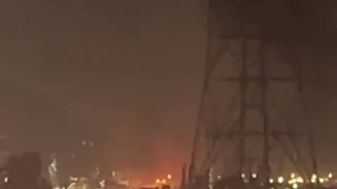 Fire following the attack in Haifa