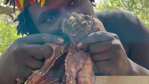 Hadzabe Tribe traditional bushmen live simple and happy lifestyle