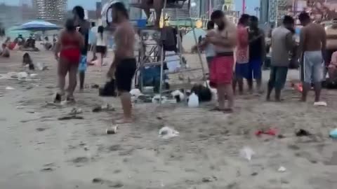 Coney Island Beach in NYC looks like a third-world country