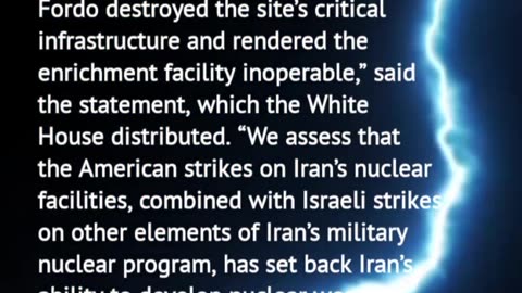 Israel Update: Israel atomic energy commissioner says US strike on Iran is significant