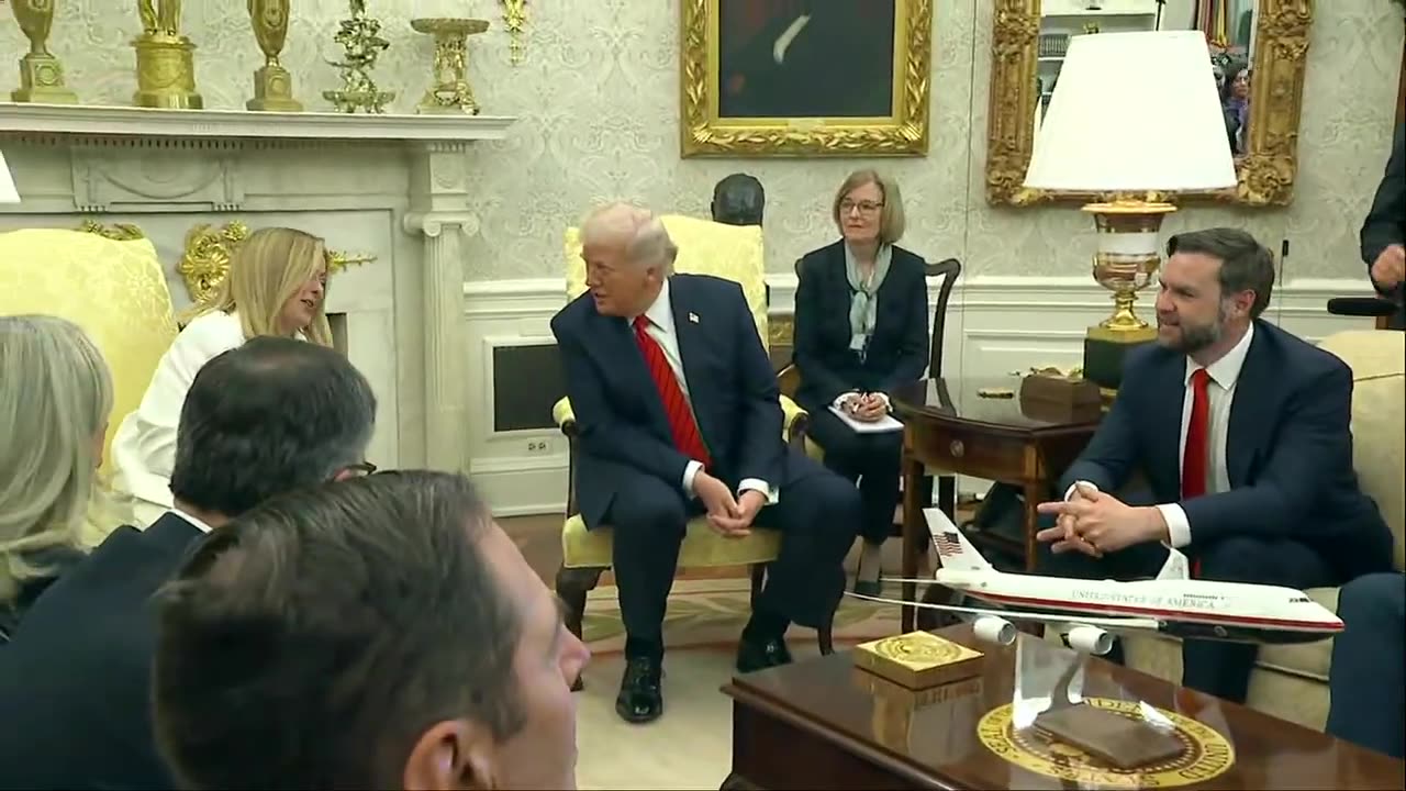 President Donald Trump hosts Bilateral meeting with Italian Prime Minister Giorgia Meloni