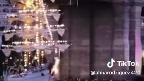 The Mexican Navy's tall ship ARM Cuauhtémoc, collided with the Brooklyn Bridge in New York City