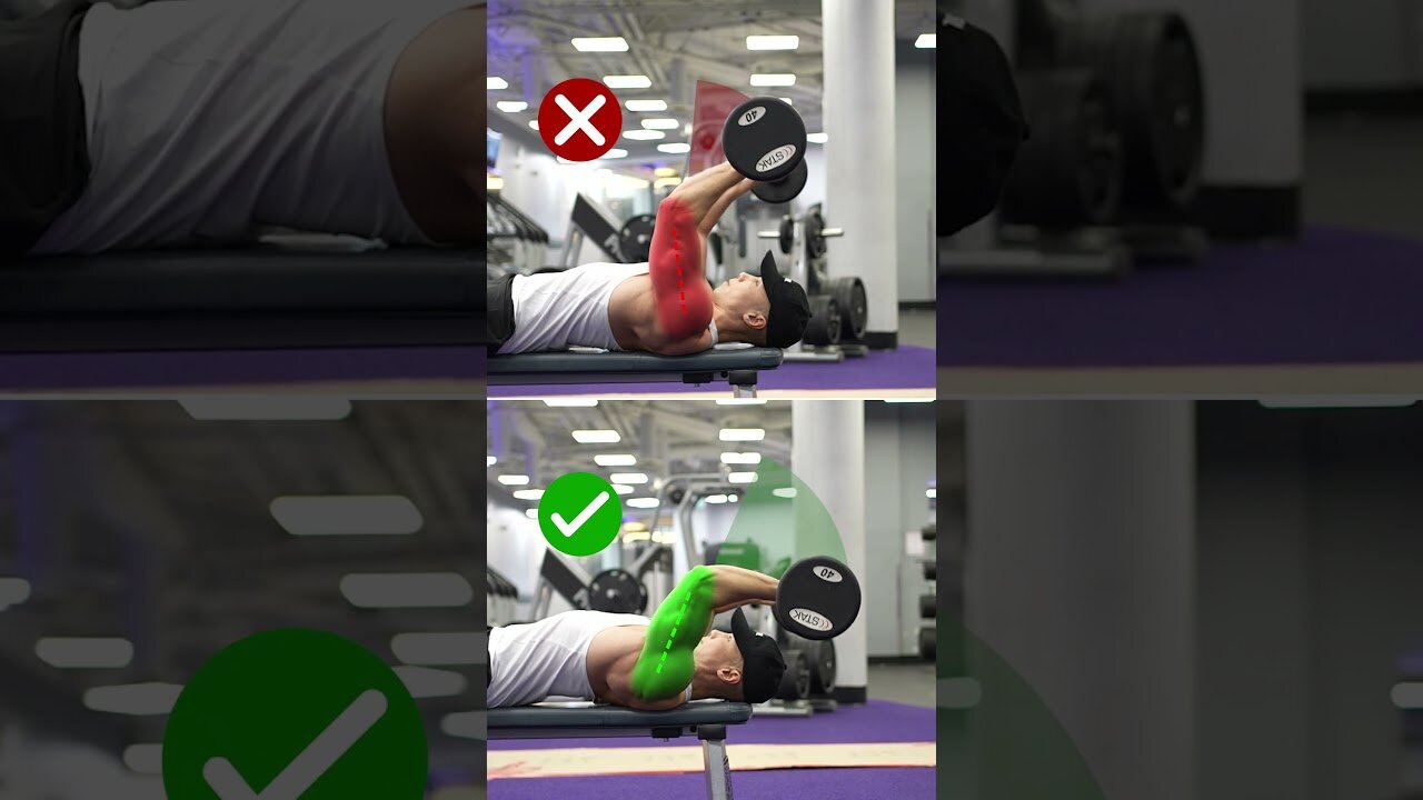 ❌ Lying Tricep Extension Mistake (DON'T DO THIS!)✅