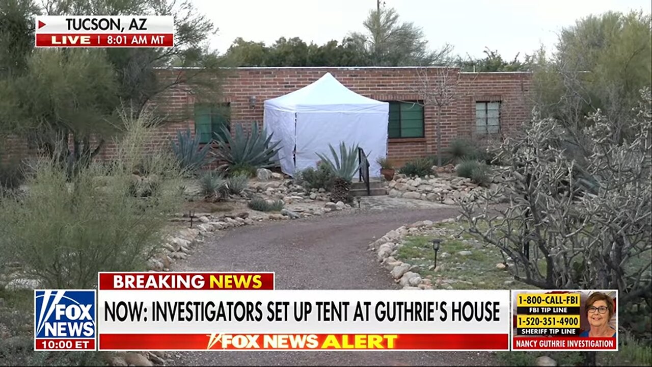 DEVELOPING: White tent set up at Nancy Guthrie's home