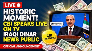 Historic Moment! 🏦CBI Speaks Live on TV — Iraqi Dinar News Public for First Time ⚡ 💥 IQD News 2026