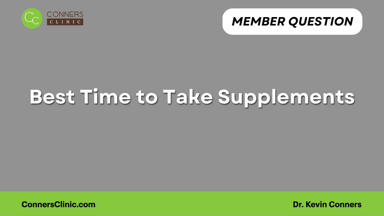 Best Time to Take Supplements