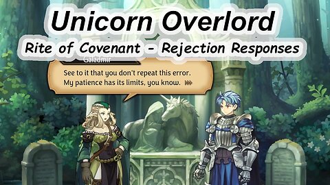 Unicorn Overlord - Rite of Covenant: All Rejection Responses with timestamps!