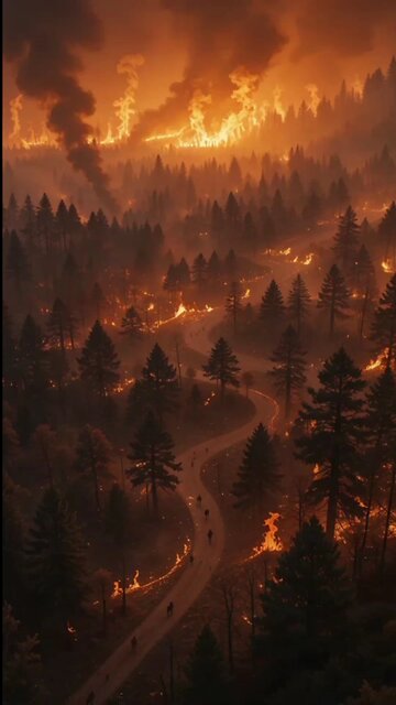 When Bravery Roars: Lion Saves Baby from a Blazing Jungle" #animalrescuestory