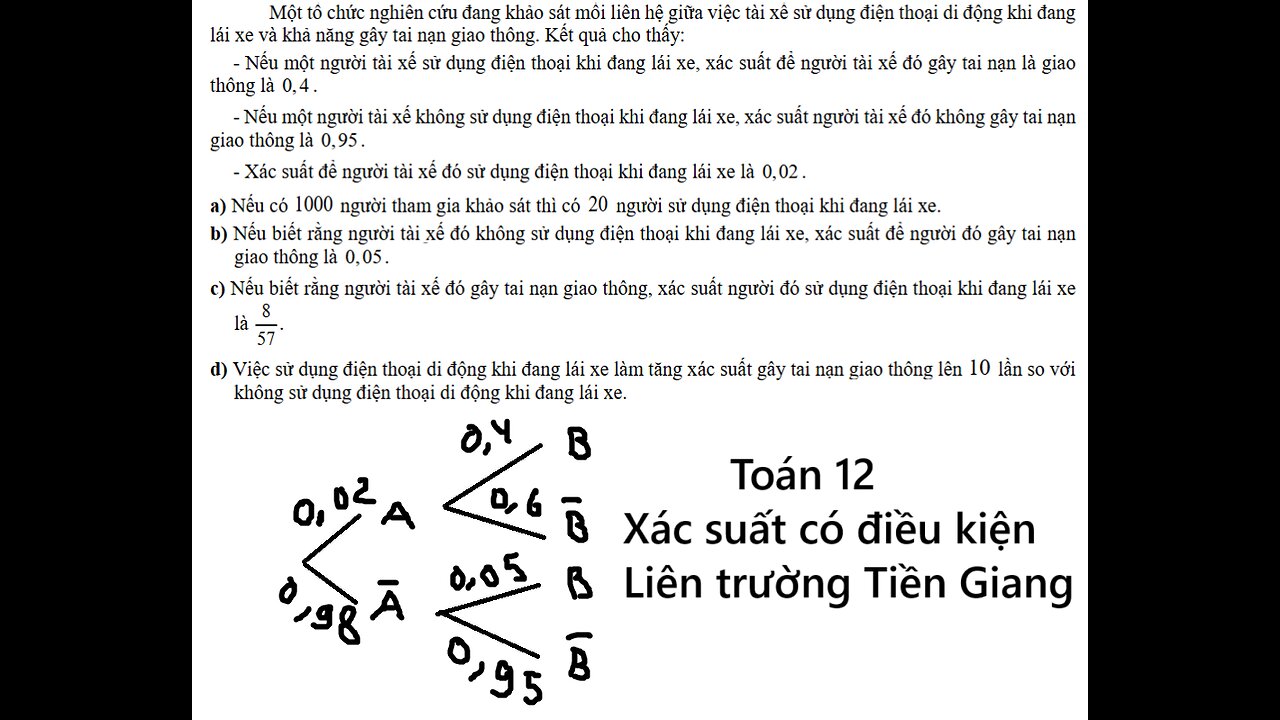 Một tổ chức nghiên cứu đang khảo sát mối liên hệ giữa việc tài xế sử dụng điện thoại di động