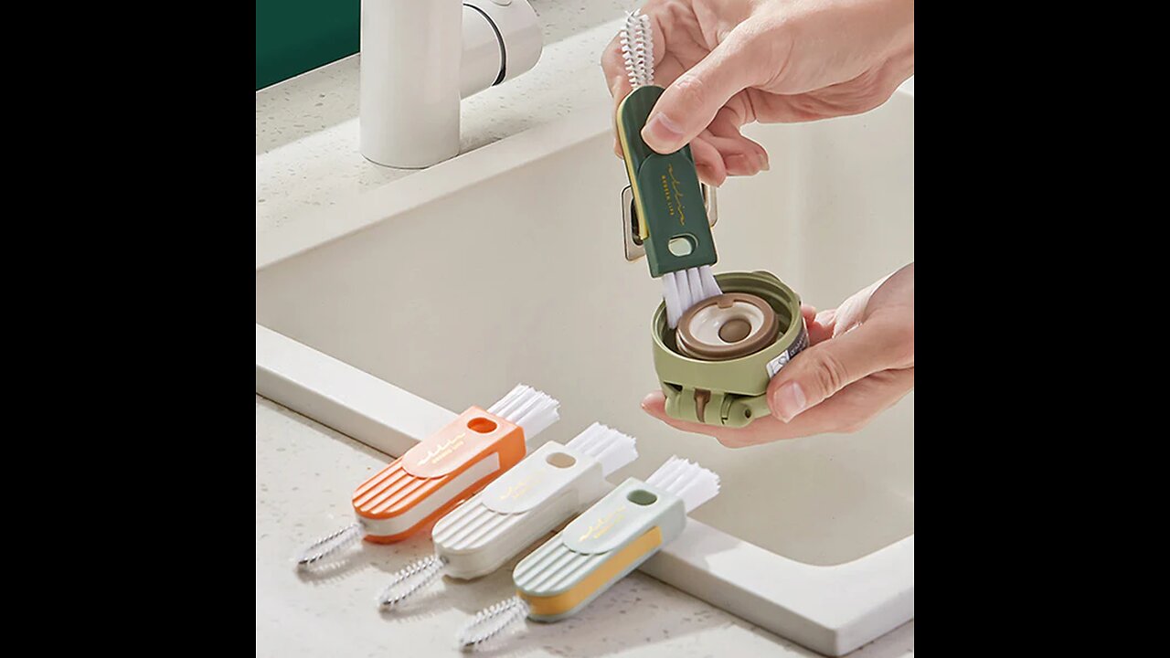 Three-In-One Cup Lid Brush
