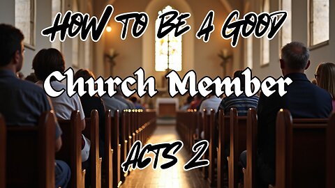 How to be a Good Church Member - Evangelist Rick Coram
