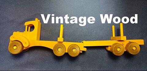 Vintage Wood Logging Truck and Trailer Model, 1/25 scale?