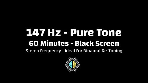 🔊 147 Hz Pure Tone | Deep Resonance Physical Release Frequency | 60 Minutes | Black Screen | Stereo