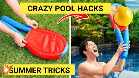 24 hours in the pool? | Try these crazy hacks | 🌞 and Survival tricks
