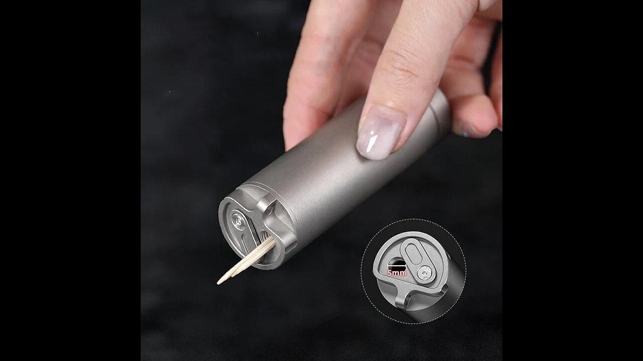 Titanium Alloy Outdoor Portable Toothpick Holder and Mini Pill Case