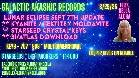 Galactic Akashic Records 🌌 Crystal Keys 🔑 Moldavite & Tektite Codes ✨ Schumann Resonance & 3I/ATLAS