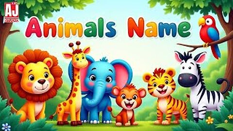 🐘 Animals Name for Kids | Learn Wild & Farm Animals 😊