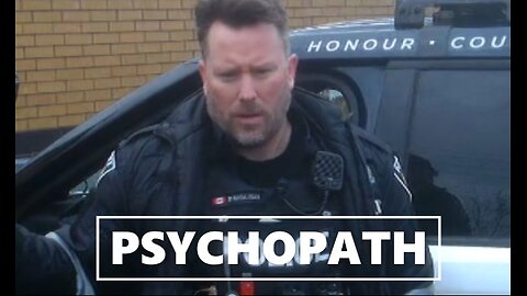 Attacked and Assaulted by Violent Psychopath Ottawa Gestapo Officer 'English' For Speaking the Truth