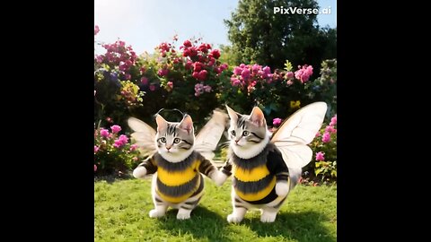 cats flying 🪽 with wings🤣