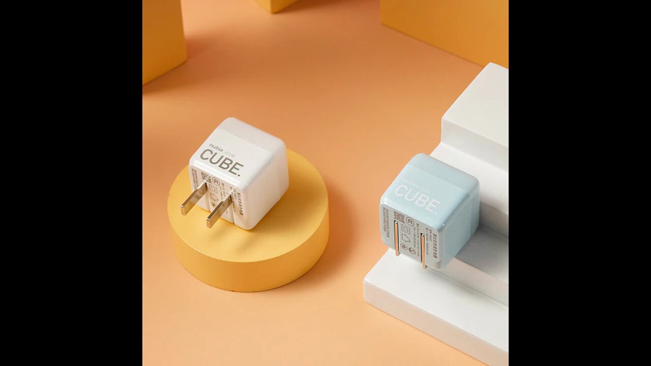 Mini Cube 20W Fast Charging Wall Charger, with Foldable Plug & Compact Size, for iPhone & Android
