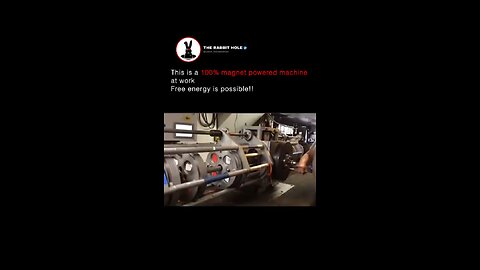 This is a 100% magnet powered machine at work, free energy is possible
