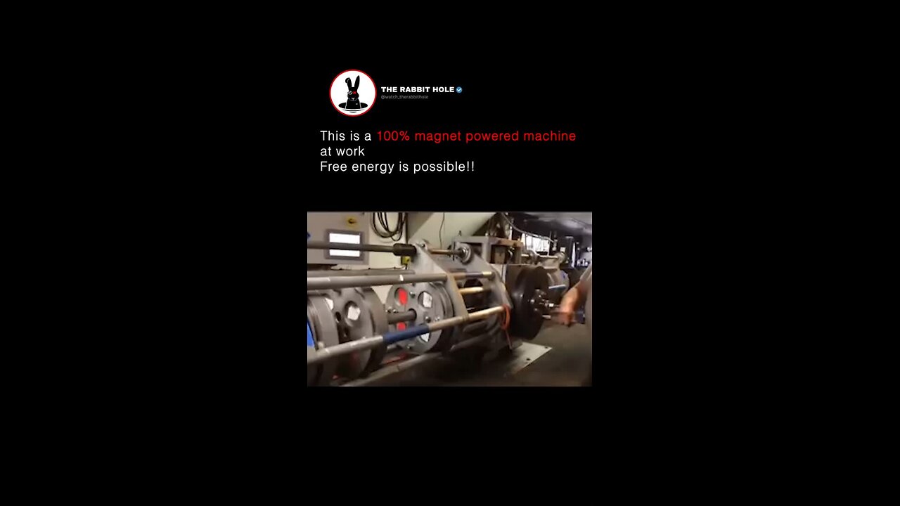 This is a 100% magnet powered machine at work, free energy is possible