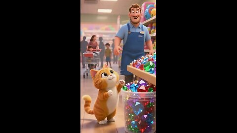 Cat's Street Mishap! Kids to the Rescue!💖😺💎 !#shorts #funny #cat #cute #animals #comedy