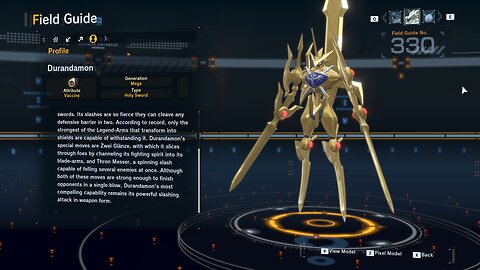 durandamon all digivolution/de-digivolution/profile Digimon Story Time Stranger