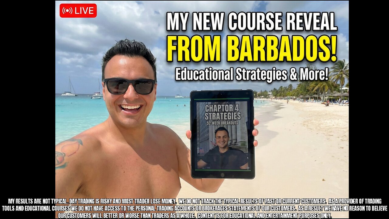 NEW Course Announcement LIVE From Barbados! 🏖️ Educational Trading Strategies