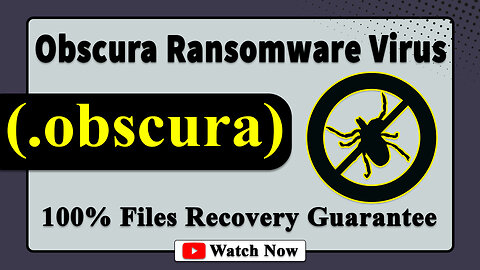 || SOLVED ✅🔘|| Obscura (.obscura) ransomware virus - removal and Decryption