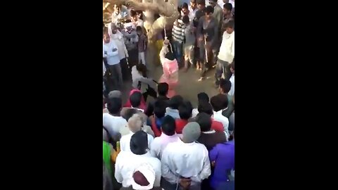 Islamic man beats his wife in public for disrespecting him. Sharia Law