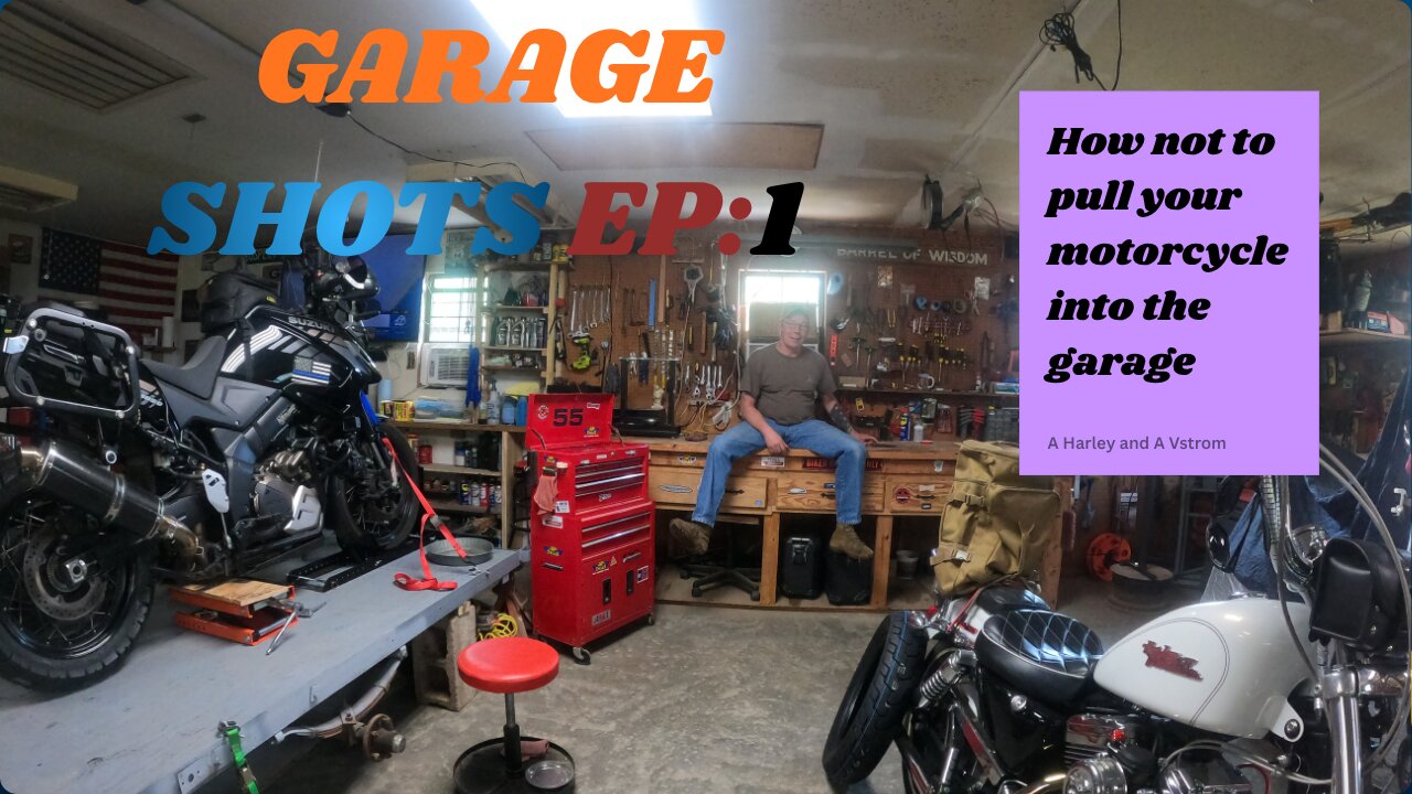 A Harley and A Vstrom Garage Shots EP 1