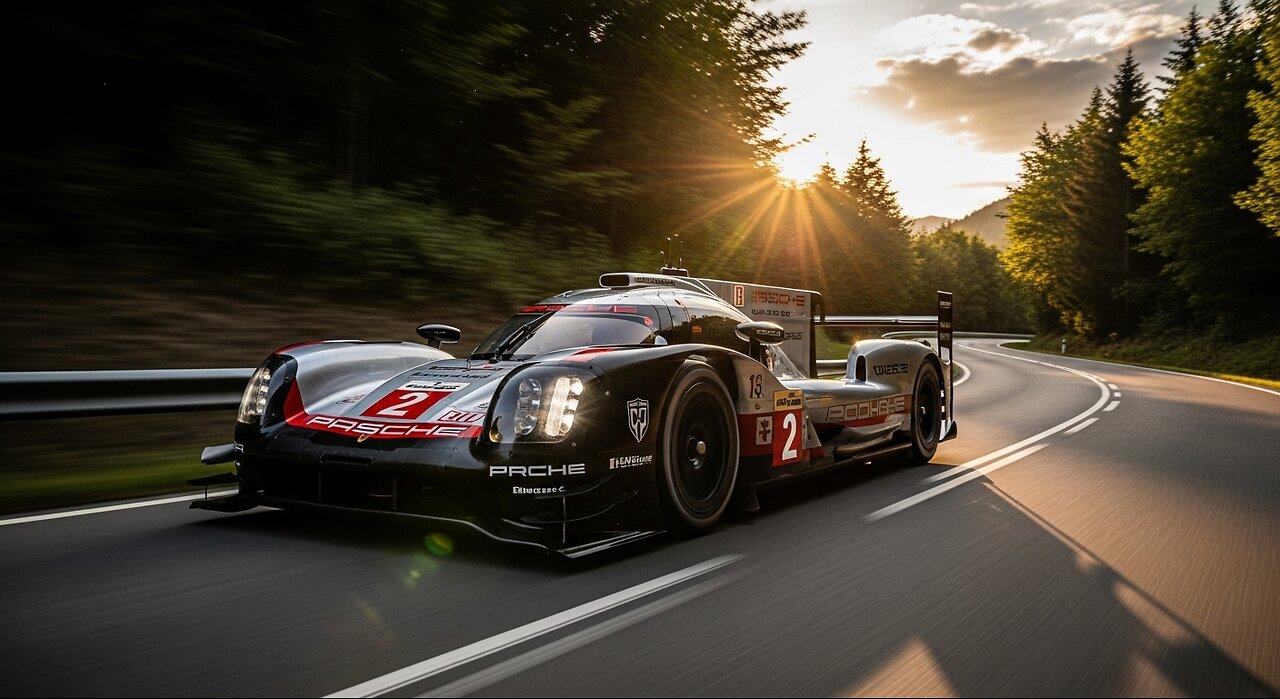 Porsche 919 Hybrid Driving on the road