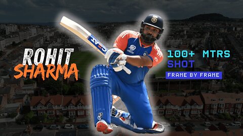 Rohit Sharma Champions Trophy longest 6s Frame by Frame Review #cricketlovers #rohitsharma #ipl