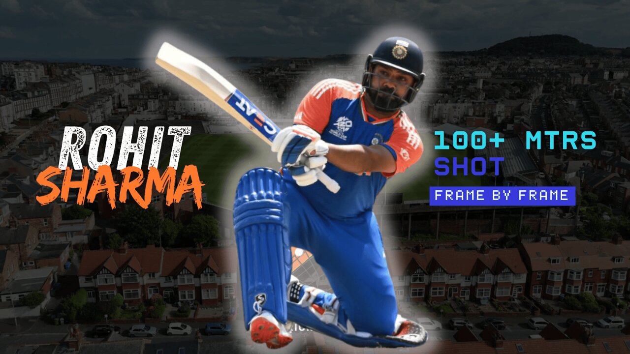 Rohit Sharma Champions Trophy longest 6s Frame by Frame Review #cricketlovers #rohitsharma #ipl