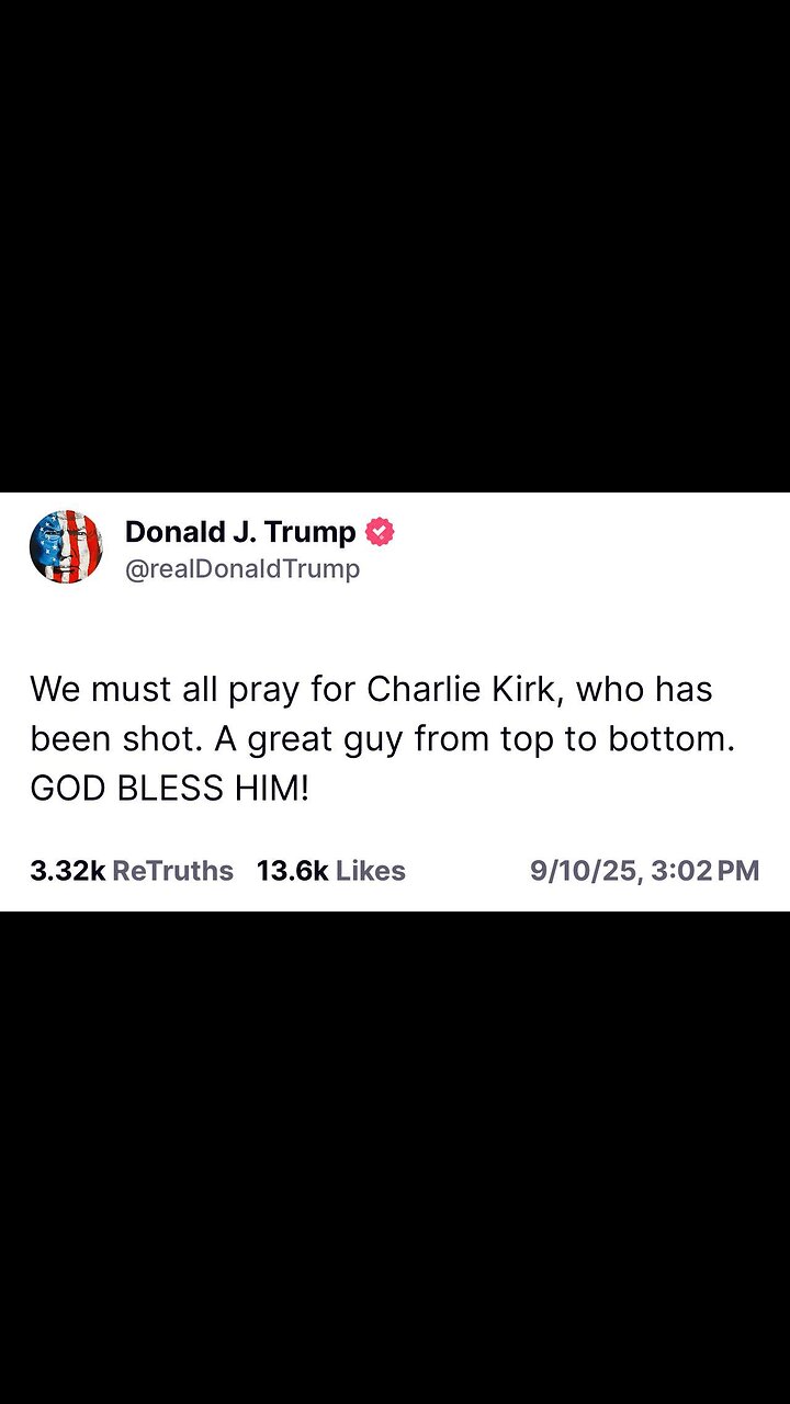 Charlie Kirk ist verstorben. Beileid an die Familie.
