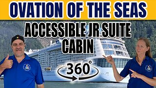 Accessible Jr. Suite Cabin on Ovation of the Seas | Full 360° Cabin Tour