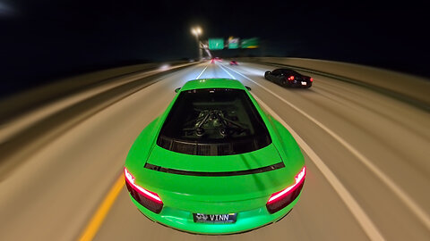 F1 Sounding Audi R8 V10 Night Drive | V10 ASMR 🔥 | 3rd Person POV